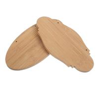 BESTonZON Blank Plaques and Diy Hanging Boards Bamboo Wood Material Craft Tags for Home and Festival Decoration, Unpainted Door Signs Suitable for Custom Artwork, 2pcs Set