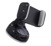 BESTonZON Bling Car Phone Holder for Car with Rhinestones and Abs Material, Adjustable Universal Dashboard and Air Vent Mount, Convenient to Use and Avoids Scratching, for Driving and Movies