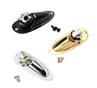 BESTonZON Boat Shaped Socket Copper Jack Guitar Input Jack Socket for Electric Guitar Backplate