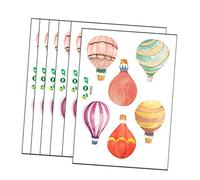 BESTonZON Boho Style Hot Air Balloon Wall Sticker Watercolor Decal for Nursery Dec