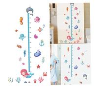 BESTonZON Boy Girl Height Chart Cartoon Seaworld Wall Decals Home Decor Growth Chart for Boys and Girls Rooms Bedroom Living Nursery