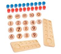 BESTonZON Boys and Girls Math Toys Wooden Number Cognitive Plaything Early Education Tools for Year Olds Fun Learning Toys for Year Olds