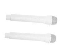 BESTonZON Boys and Girls's Pretend Play Microphone Props White and Red Handheld Fake Toys 2 Pieces