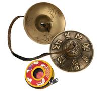 BESTonZON Brass Bell Cymbals Bell for Meditation Practice Yoga Cymbals for Spiritual Ceremony for Religious Percussion Instrument Enjoy the Sound of Chimes