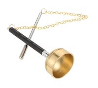 BESTonZON Buddha Instrument Copper-finished Meditation Bells Dharma Beads Temple Accessory Music Instrument