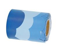 BESTonZON Bulletin Board Border Decal Cloud Shape Rolled Sticker 7.5Cm X 5M Blue Sky for Classroom DIY Crafts and Notice Board Decoration
