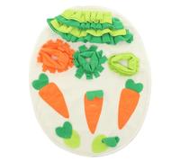 BESTonZON Bunny Slow Feed Snuffle Mat for Rabbits and Hamsters Oval Foraging Pad with Hidden Treat Pockets Washable Pet Training Cushion to Promote Natural Foraging and Prevent Choking