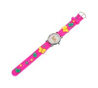 BESTonZON Butterfly Pattern Quartz Wrist Watch Purple Silicone Glass