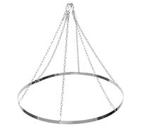 BESTonZON Canopy Hoop Stainless Steel with Strong Loadbearing Support and Quick Installation Ceiling Draping Hardware Kit Minimalist Silver Metal Ring for Weddings and Events