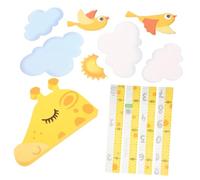 BESTonZON Cartoon Giraffe Height Sticker Boys and Girls Height Chart Decal Self-Adhesive Growth Chart Wall Decal for Living Childrens Wall Stickers Giraffe Measuring Your Childs Growth in Fu