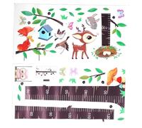 BESTonZON Cartoon Wallpaper High Increase Measuring Ruler Cartoon Sticker Decorate Branch Bird Height Measurement Ruler Sticker Child Height