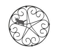 BESTonZON Cast Iron Trivet Cat Design Non-Slip Iron Pot Mat Anti-Scald Tray for Home Cafe Table (Black)