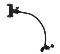 BESTonZON Cell Phone Clip Microphone Stand Soft Hose Phone Mount Adjustable Mic Stand for Ring Light Desk Table Use