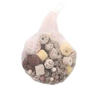 BESTonZON Ceramic Filter Media Rings with Mesh Bag for Aquarium Fish Tank Filter Powerful Adsorption Reusable Filtration Material for Water and Stable Environment