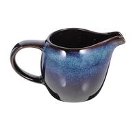 BESTonZON Ceramic Milk Pitcher Coffee Creamer Pitcher with Handle and Spout European Style Creative Design Blue Ceramic Convenient for Pouring Reusable for Coffee Shops and Home Use