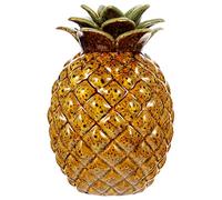 BESTonZON ceramic tea pineapple biscuit jar dried candy container case home sugar jar loose tea storage pot kitchen airtight can party treat with cover ceramics container box