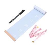 BESTonZON Children Height Measuring Ruler and Canvas Hanging Growth Chart for Kindergarten Use, Blue Tape Measure and Marker, Cartoon Wall Hanging Height Chart for Boys and Girls Bedroom