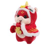 BESTonZON Chinese Year Snake Plush Soft Plush Lunar Year Decoration with Suction Cup Cute Chinese Zodiac Stuffed Animal for Spring Festival Home and Office Ornament Lucky Gift Mascot Doll