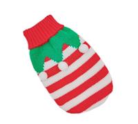 BESTonZON Christmas Dog Sweater Small Size Cozy Warm Pet Pullover Autumn Winter Outfit for Puppies and Small Breeds Plush Pomeranian Bichon Frise