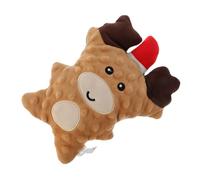 BESTonZON Christmas Gingerbread Reindeer Plush Squeak for Medium Small Dogs Interactive Puppy Chew with Soft for Dental Health and Holiday Fun