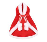 BESTonZON Christmas Pet Costume Red Hooded Cloak with Hat for Cats and Puppies Festive Warm Poncho for Holiday Party Celebration