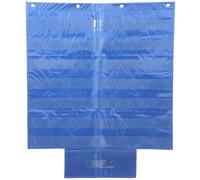 BESTonZON Classroom Pocket Chart for Word Cards Blue Pocket Chart with 10 Standard Sentence Strips for Classroom Organization and Learning