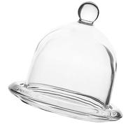 BESTonZON Clear Glass Cake Stand with Dome Lid Elegant Cake Tray for Desserts Fruit and Snacks for Weddings Parties or Housewarming Easy to Clean and Maintain