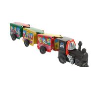 BESTonZON Clockwork Train with Three Carriages Vintage Wind Up Plaything for Portable Educational Boys