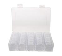 BESTonZON Coin Collection Case Coin Holder Organizer 1.10x1.10x0.16in Lightweight Antiscratch Seal Structure for Trading Events Collectors