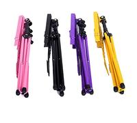 BESTonZON Colorful Adjustable Folding Music Stand Holder Carry Bag Portable Tripod Music Sheet Stand for Musicians (pink)