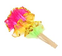 BESTonZON Colorful Bamboo Dance Fan Lightweight Folding Hand Fan for Yoga Performance and Decor Soft with Flexible Bones Portable for Womens Square Dance and Festival Use
