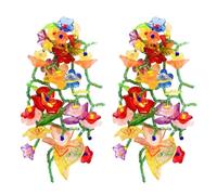 BESTonZON Colorful Silver Dangle Earrings Stylish Design Fashion Ear Jewelries Decorative Ear Studs for Everyday Clothes and Daily Life