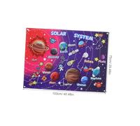 BESTonZON Colorful Space Felt Story Board for Soft Lightweight Educational Storytelling for Preschool Learning and Interactive Parent Teaching Tool
