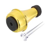 BESTonZON Compact Lightweight Abs Trumpet Mute Set for Trumpet with Tone Lowering Function, Golden Finish, for Practice and Performance Use