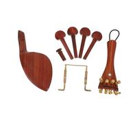 BESTonZON Complete Violin Wood Craft Accessories Kit 5PC Set Professional String Instrument Parts Tailpiece Chin Rest Repair