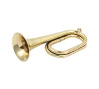 BESTonZON Copper Alloy Bugle Horn Wind Instrument for Beginners and Youth - Professional Military Style Brass Music Instrument Suitable for Band and Orchestra Use
