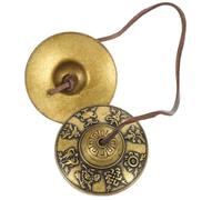 BESTonZON Copper Cymbal Bell Small Finger Instrument Hand Percussion Instrument with Harmonic Tones Made of Pure Copper for Yoga Practices and Performing on The Road
