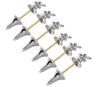 BESTonZON Copper Pendulum Pendant Set 6pcs for Spiritual Necklace and Dowsing, Crystal Divination Accessories with Chains for Balancing and Spiritual Answers