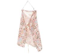 BESTonZON Cotton Nursing Cover with Adjustable Shoulder Strap for Breastfeeding Moms, Portable Feeding Cover for Privacy Protection, Lightweight Pink Nursing Apron for Maternity and Outdoor Use