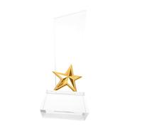BESTonZON Crystal Graduation Trophy Award Five-star Crystal Award Cup for Kindergarten Graduation Ceremony Competition Achievement Celebration Trophy