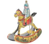 BESTonZON Delicate Wind-up Rocking Horse Statue with Creative Wobble Movement Household and Adornment Unique Home and Shop Ornament for Indoor Outdoor Decor Vintage-style Craft