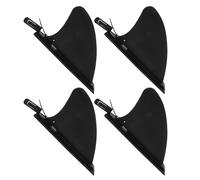 BESTonZON Detachable Inflatable Paddleboard Tail Rudder Fin 4pcs Black Pvc | Wear Resistant Build, Enhanced Stability, Versatile Performance, Outdoor Environments and Kayak Adventures
