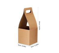 BESTonZON Disposable Cup Single Paper 10pcs Carrier Holder Drink with Handle and Foldable Design for Travel-friendly Hot Cold Beverages Takeaway Cafes Restaurants