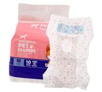 BESTonZON Disposable Female Dog Diapers with Leak Protection Breathable Cotton Sanitary Panties Super Soft Lining for Comfort Single Use Puppy Wraps to Prevent Mess and Keep Home Clean