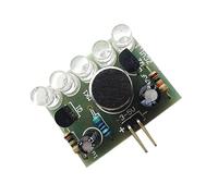 BESTonZON DIY 5 LED Flashing Lamp Module Voice Control FR-4 PCB 3V-5V Sound Activated 29x23mm