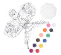 BESTonZON DIY Blank Kite Making Kit for Chicken Pattern Color Paint Set Favor for Fun Outdoor Craft for School Projects and Group Activities