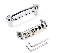 BESTonZON Diy Guitar Parts Kit Chrome Split Ball Bridge Tailpiece Studs Wrenches for Electric Guitars