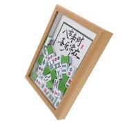 BESTonZON DIY Mahjong Tile Picture Frame with Wood and Resin Materials, Creative Design and Versatile Decoration for Studies and Offices, Elegant Appearance and Unique Cultural Touch