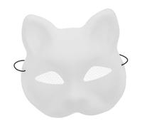 BESTonZON DIY Unfinished Plastic Blank Mask for Arts Crafts Cosplay Halloween Parties and Masquerades Lightweight Cat Face Decor