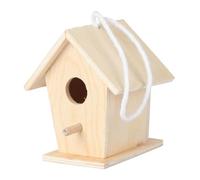 BESTonZON DIY Wooden Bird House with Hanging Rope Outdoor for Hummingbirds Creative Graffiti Painting Hand Eye Coordination Craft Fine Motor Skill Development